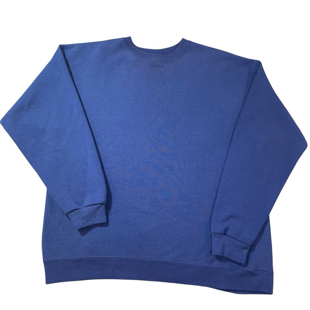 Vintage 1980s Cheetah Sweatshirt Mens XL Blue Made in USA